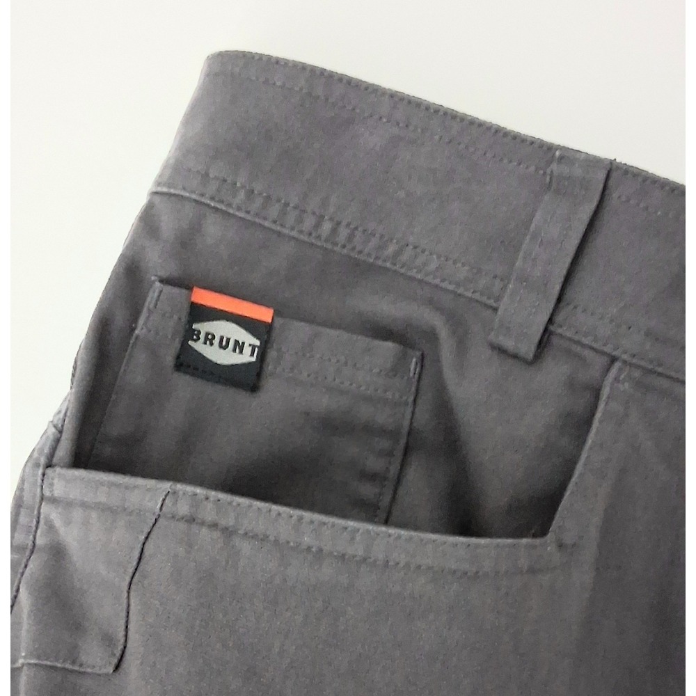 Brunt Pants Men's Size 40x32 Gray Carpenter Workwear Utility Cargo Pockets Preow - Picture 3 of 13
